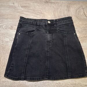 SHEIN Black Mini Denim Skirt